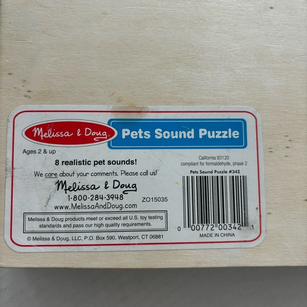 Melissa & Doug Wooden‎ Puzzles Bundle of 3 Hide & Seek Farm Sounds Hinged Doors